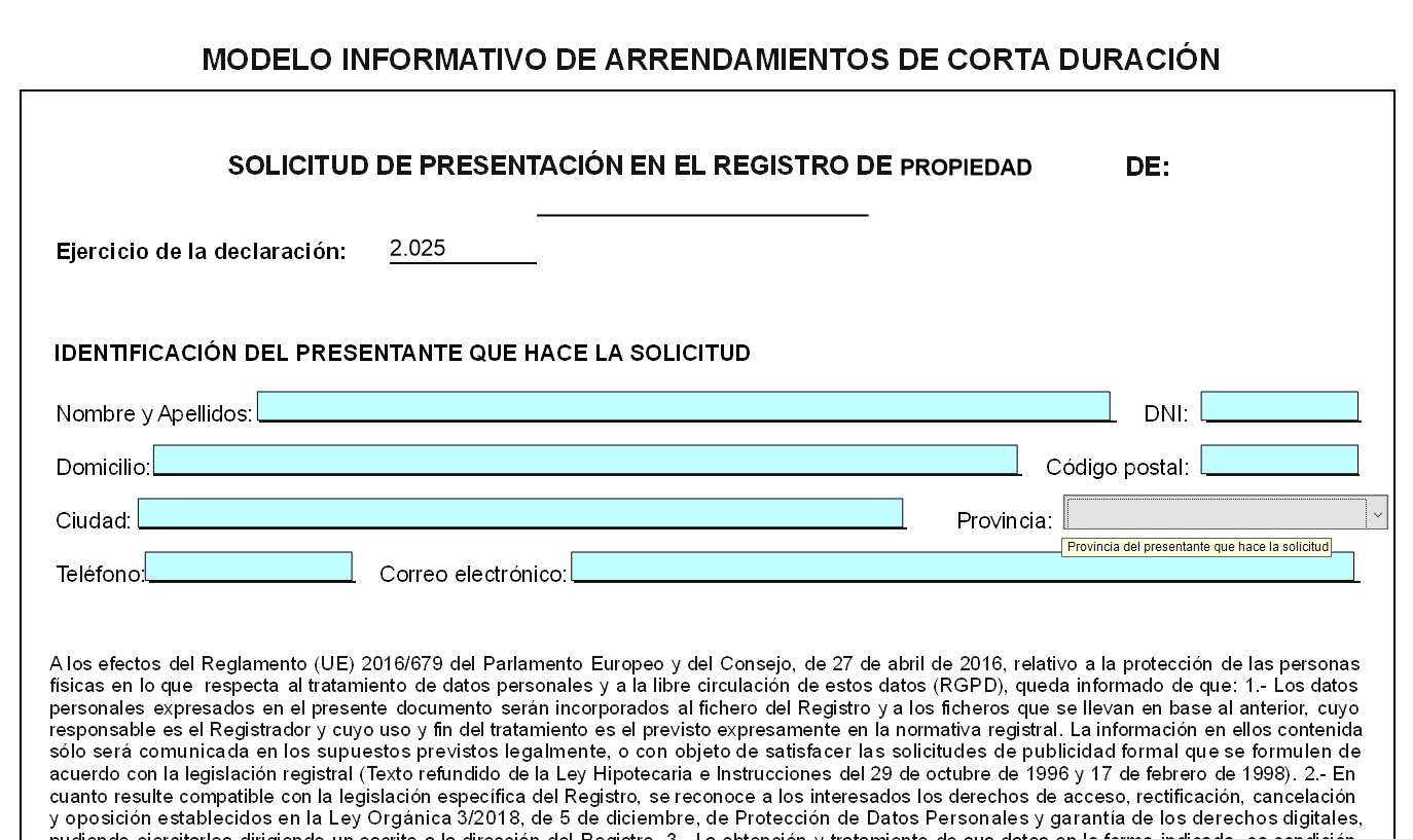 gestor N2 para pisos turísticos realizando trámite ante el Registro de la Propiedad